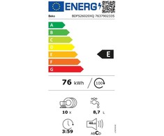 Indaplovė MASINA DE SPALAT VASE BEKO BDFS26020XQ (BDFS26020XQ)