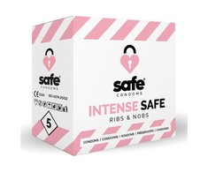 SAFE – Prezervatyvai Intense Safe Ribs &amp; Nobs (36 vnt.)