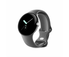 Išmanusis laikrodis Google Pixel Watch WiFi (41mm, 32 GB), Sidabrinės spalvos apvadas su pilkos spalvos silikoniniu dirželiu