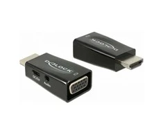 AV adapteris Delock HDMI - D-Sub (VGA) + lizdas 3,5 mm rudos (65901)