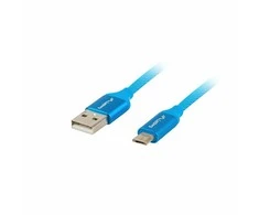 LANBERG CA-USBM-20CU-0010-BL laidas Premium Quick Charge 3.0 USB Micro-B M ->A M 1M Mėlyna