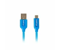 LANBERG CA-USBM-20CU-0018-BL laidas Premium Quick Charge 3.0 USB Micro-B M A M 1.8M Mėlyna