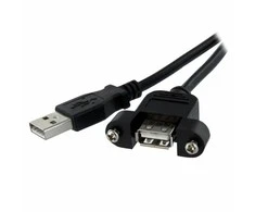 USB kabelis StarTech USB-A - USB-A 0,9 m Juodas (USBPNLAFAM3)