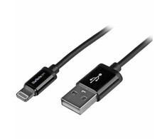 USB kabelis StarTech USB-A - Žaibas 1 m Juodas (USBLT1MB)