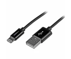 USB kabelis StarTech USB-A - Žaibas 1 m Juodas (USBLT1MB)