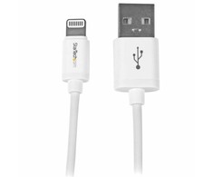 Kabelis USB StarTech USB-A - Lightning 1 m Baltas (USBLT1MW)