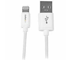 Kabelis USB StarTech USB-A - Lightning 1 m Baltas (USBLT1MW)