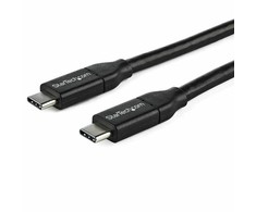 USB kabelis StarTech USB-C - USB-C 1 m Juodas (USB2C5C1M)