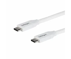 USB kabelis StarTech USB-C – USB-C 2 m baltas (USB2C5C2MW)