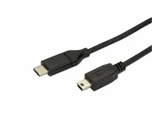 USB kabelis StarTech USB-C - miniUSB 2 m juodasis (USB2CMB2M)