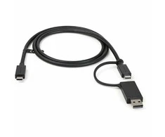 USB kabelis StarTech USB-A + USB-C - USB-C 1 m Juodas (USBCCADP)