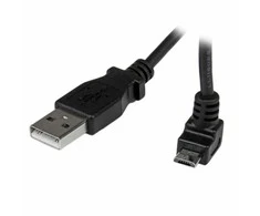 USB kabelis StarTech USB-A - mikroUSB 2 m juodasis (USBUB2MU)