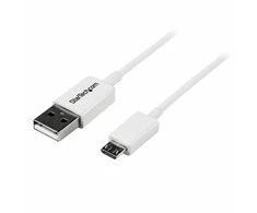 USB kabelis StarTech USB-A - mikroUSB 2 m Balta (USBPAUB2MW)