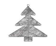 Krist+ Kalėdų papuošalai Sidabras Naujametinė eglutė Metalinis Plastmasinis (36,7 x 0,2 x 37,5 cm)