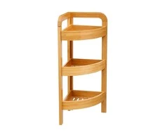 5five Simply Smart Bamboo Bambuko lentyna vonios kambariui, kampinė lentyna, skandinaviška lentyna, bambukinė lentyna, vonios baldai