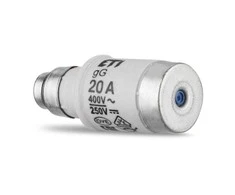 LYDŽIŲJŲ SAUGIKLIŲ ĮDĖKLAS ETI-D02/20A 20 A 400 V gL/gG E18 ETI