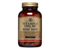 Solgar Vitaminas C 1,5 g 90 tablečių su erškėtuogėmis