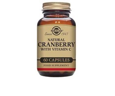 Solgar Natūralios spanguolės su vitaminu C, augalinės kapsulės - 60 vnt