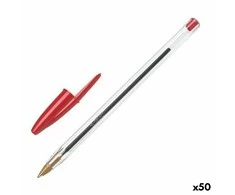 Bic Tušinukas Cristal 1.0 mm, Raudonas, pakuotėje 50 vnt. 847899