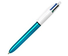 Rašikliai BIC 4 Colours Shine mėlynas 12 vnt