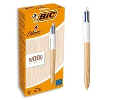 Bic Pen Bic Wood Effect 0,32 mm Daugiaspalvis (12 vnt.)