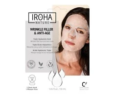 Veido ir kaklo kaukė Iroha Tissue Face &amp; Neck Mask Triple HA, su hialurono rūgštimi, 23 ml
