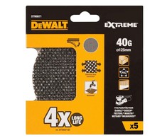šlifavimo tinklelis 125 mm, grūdėtumas 40, 5 vnt. Ekstremalus DeWALT [DTM8671-QZ]