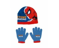 SPIDER-MAN Kepurė ir pirštinės vaikams Spiderman Great power, mėlyna