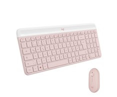 Logitech Plona belaidė klaviatūra ir pelė MK470 Slim Wireless Combo, Rožinės spalvos, DE išdėstymas