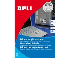 Lipnios etiketės Apli. A4. 105x148mm. 4 etiketės lape. atsparui aplinkos poveikiui. 20 lapų. baltos spalvos