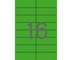 Lipnios etiketės Apli, A4, 105x37mm, 16 etikečių lape, 20 lapų, žalios spalvos