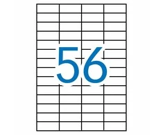 Lipnios etiketės Apli, A4, 52.5x21.2mm, 56 etiketės lape, 100 lapų, baltos spalvos