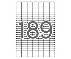 Lipnios etiketės Apli, A4, 25.4x10mm, nuimamos, 189vnt., 25lapai