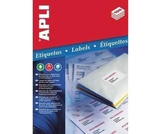Lipnios etiketės Apli, A4, 105x148mm, 4 etiketės lape, 100 lapų, baltos spalvos