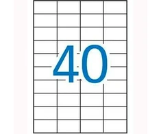 Lipnios etiketės Apli, A4, 52,5x29,7mm, 100 lapų, baltos spalvos