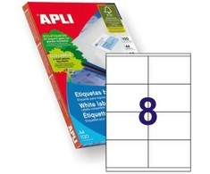 Klijai / Etiketės Apli 581292 100 Paklodės 105 x 70 mm