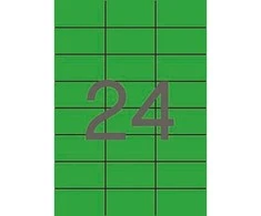 Apli APLI spalvotos etiketės, 70x37 mm, apvalios, žalios, 20 lapų.
