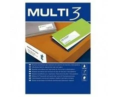 Apli Lipnios etiketės Multi3 A4, 38x21.2mm, 65 etiketės lape, 100 lapų, baltos spalvos