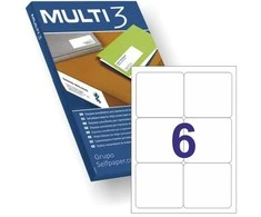 Multi 3 Lipnios etiketės Multi3,10500 99,1x93,1mm A4/100L