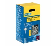 Rapid Greitasis segiklis, sustiprintos kniedės, o4, 12 mm, aliuminis, 500 vnt.