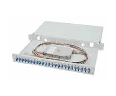 Assmann Electronic DIGITUS 19 colių šviesolaidinis stumdomas sujungimo dėžė 1U įrengtas 24xLC Duplex OS2 pilkas