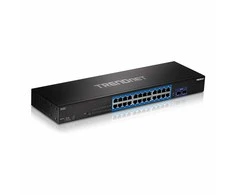 Šakotuvas „TRENDnet“ 24 prievadų gigabito komutatorius su 2 x 10G SFP+ lizdais