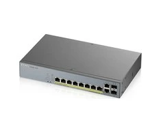 Šakotuvas ZYXEL GS1350-12HP, 12 prievadų valdomas CCTV POE komutatorius, didelio nuotolio, 130 W (1 metų NCC PRO paketo licencija) (5 metų garantija)