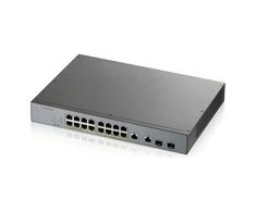 Šakotuvas ZYXEL GS1350-18HP, 18 prievadų valdomas CCTV POE komutatorius, didelio nuotolio, 250 W (1 metų NCC PRO paketo licencija) (5 metų garantija)