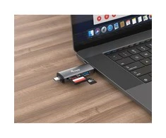 Skaitytuvas Equip Equip kortelių skaitytuvas USB 3.0+USB-C skirtas SD/MicroSD