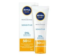 "Nivea Sun Facial Sensitive Spf50" Kremas nuo saulės veidui 50ml