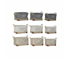 Krepšelio rinkinys DKD Home Decor Poliesteris (3 pcs)