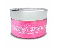 "Biovene Strawberry Glow Scrub" atgaivinantis kūno šveitiklis 200g