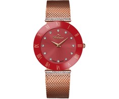 Laikrodis BELLEVUE F118. Kwarcowy, Kolor raudona. Kobieta.