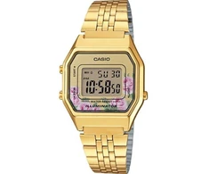 CASIO LA680WGA-4C moteriškas laikrodis (zd631d) + dėžutė